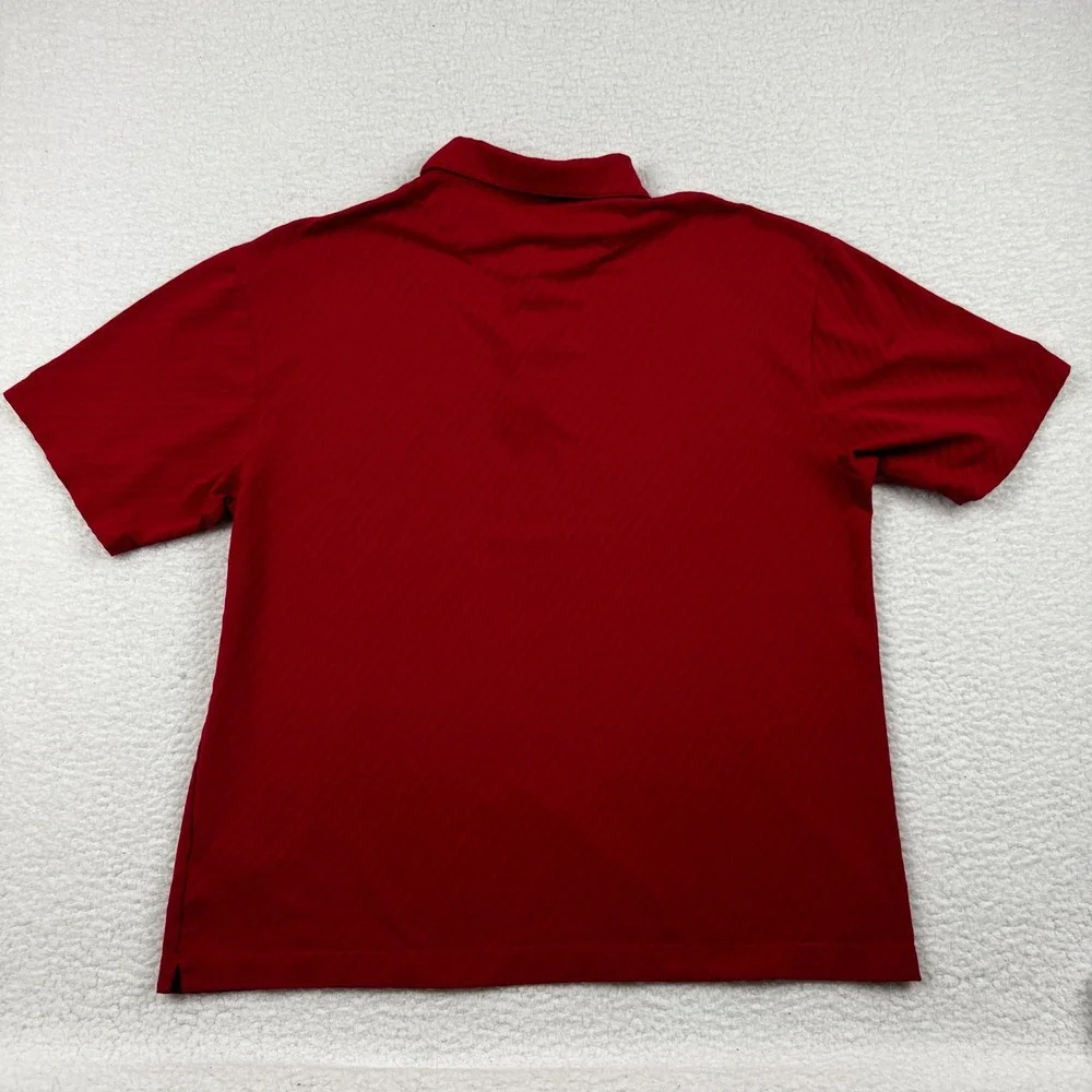Nike Fit Dry Tiger Woods Collection Polo Shirt Mens Large Red‎ Performance Golf